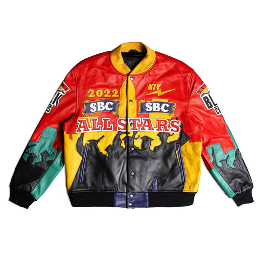 Support Black Colleges Leather Varsity Jacket