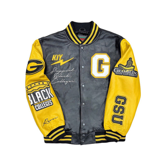 Grambling State Leather Varsity Jacket