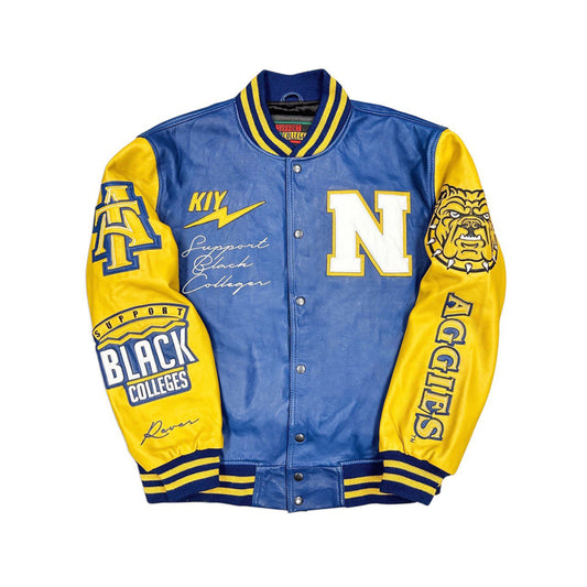 NCAT Leather Varsity Jacket